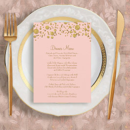 Menu de Janto Elegante de Ponto de Confetti Glitte