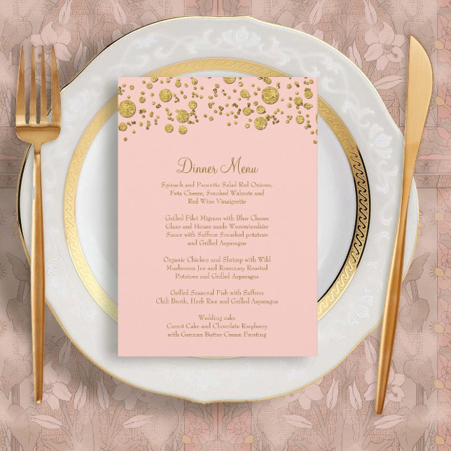 Menu de Janto Elegante de Ponto de Confetti Glitte (Criador carregado)
