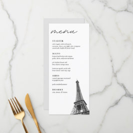 Menu de Janto Elegante Moderno do Casamento de Par