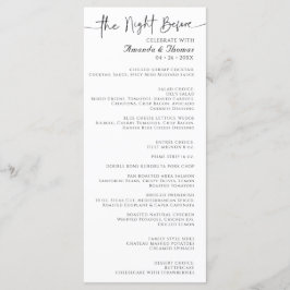 Menu de Janto Plana Noite Antes da Noite 4 x 9"