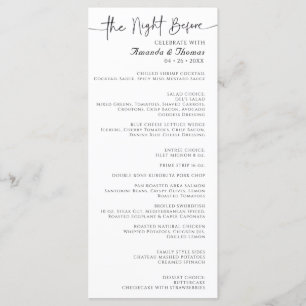 Menu de Janto Plana Noite Antes da Noite 4 x 9"