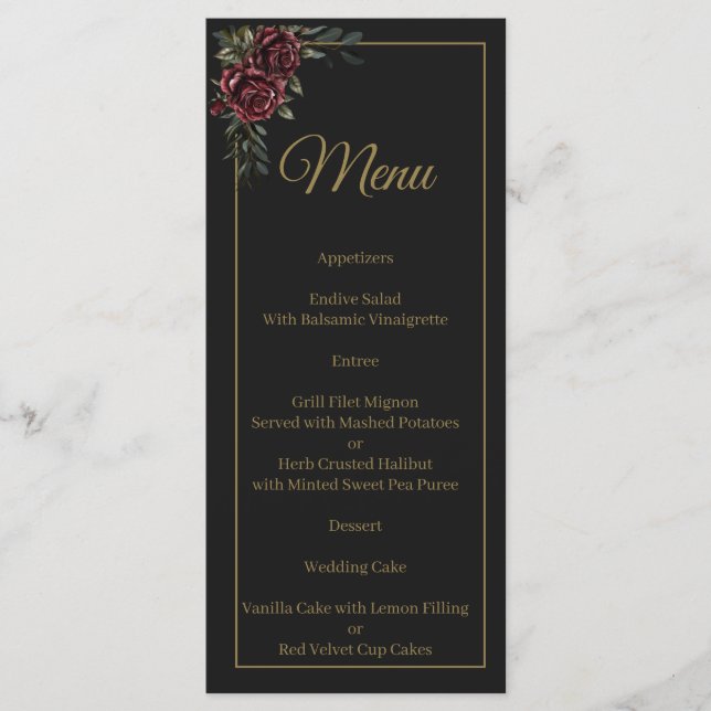 Menu de Luxo Mal-humorado (Frente)