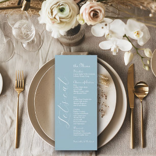 Menu de Mesa Bridal do Script Elegante 4x9"