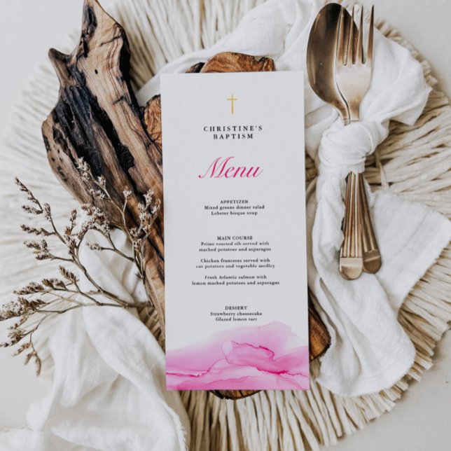 Menu de Natal da Menina de Álcool Rosa (Criador carregado)