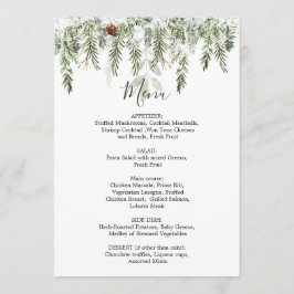 Menu de Natal do Winter Greenery
