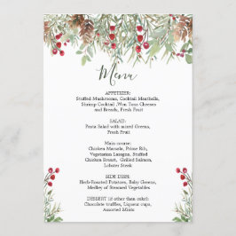 Menu de Natal do Winter Greenery Wedding