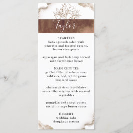 Menu de nome do convidado, Elegante Earth Tones Wa