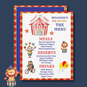 Menu de Orçamento de Aniversário do Grande Circo 5