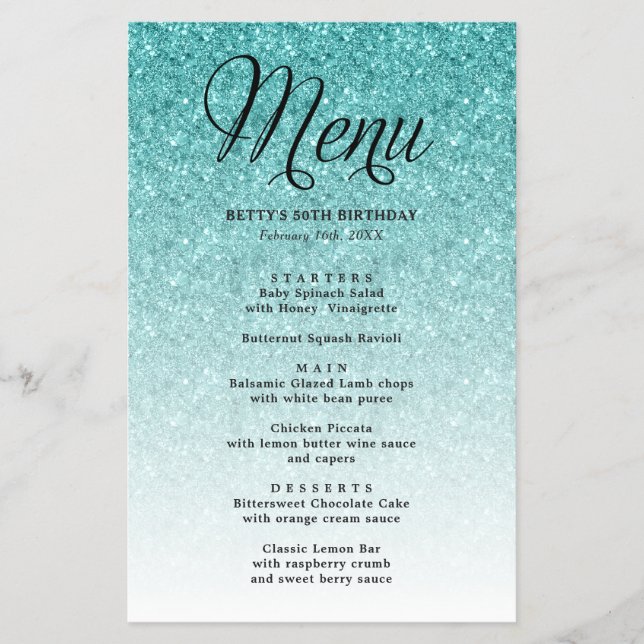 Menu de Parte do Cabeçalho do Script Azul-Aqua (Frente)