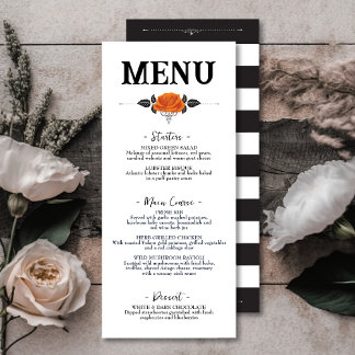 Menu de Placa Plana de Rosa de Halloween Eve Hallo
