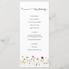 Menu de Prados de Flores Selvagem