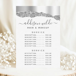Menu de Preços do Serviço de Brilho de Diamantes P