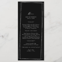 Menu de Quadro Geométrico Elegante Preto e Silver
