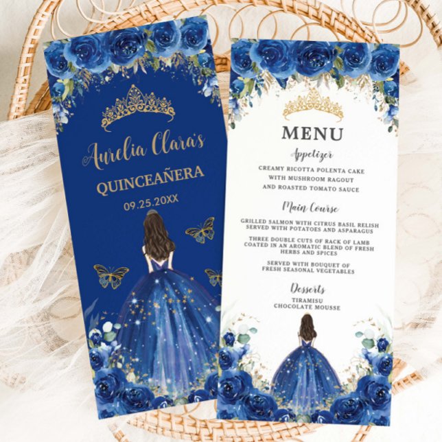 Menu de Quinceañera do vestiário da Garota Floral  (Criador carregado)