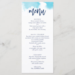 MENU DE RECEÇÃO DE CASAMENTO aguarela azul aqua fo