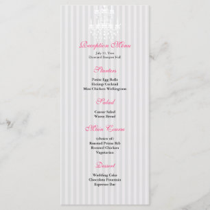 Menu de recepção com distribuição de candelabro br
