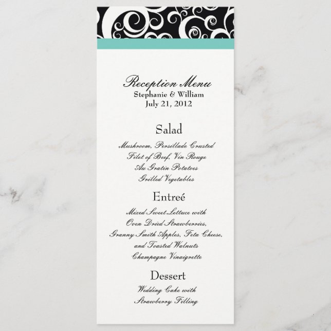 Menu de recepção das pílulas impermeáveis em Aqua (Frente)