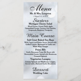Menu de Recepção de brilho brilhante de prata bran
