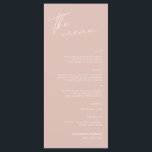 Menu de Recepção de casamento de Script Minimalist<br><div class="desc">Este menu elegante e simples é perfeito para a sua recepção de casamento ou outro evento!</div>