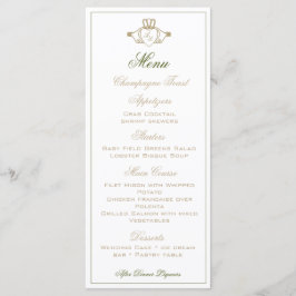 Menu de Recepção de casamento do Claddagh