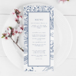 Menu de Recepção de Casamento Elegante Floral Peri