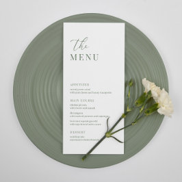 Menu de Recepção de Casamento Elegante Moderno Ver