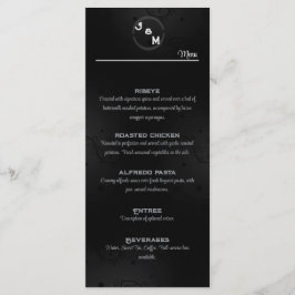 Menu de Recepção de casamento Gótica Ocidental