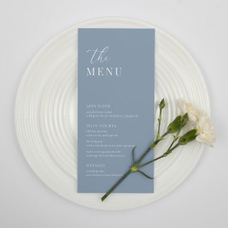 Menu de Recepção de Casamentos Elegantes Modernos 