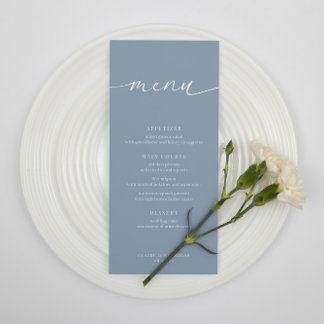 Menu de Recepção de Casamentos Elegantes Modernos 