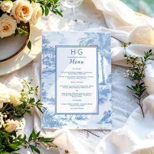 Menu de Recepção do Janto Casamento Costeiro Azul