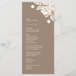 Menu de Rosas Bege Marfim em Corte 3D