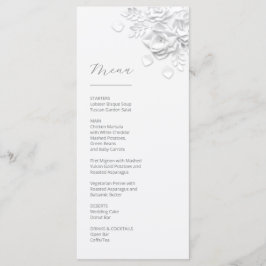 Menu de Rosas Brancas Recortadas em 3D