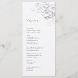 Menu de Rosas Brancas Recortadas em 3D