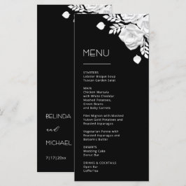 Menu de Rosas Brancas Recortadas em 3D