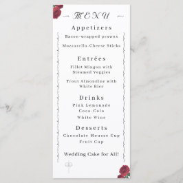 Menu de Rosas Finas Planas