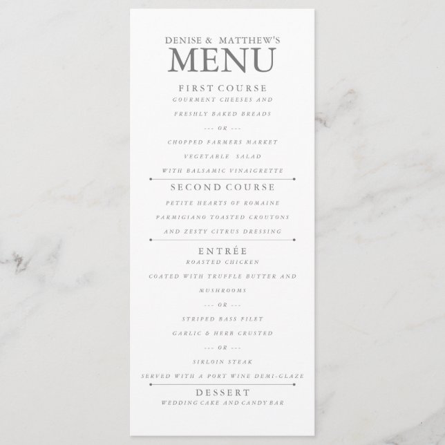 Menu de Semente de 4" x 9" (Frente)