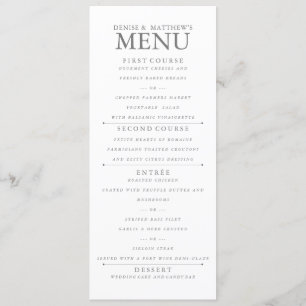 Menu de Semente de 4" x 9"
