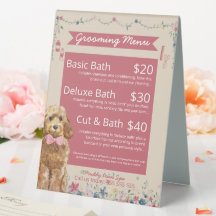 Menu de Serviços de Agrupamento de Cachorros Flora
