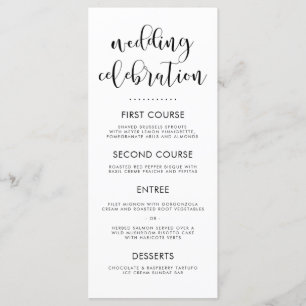 Menu de Tipografia e Bolinhas Elegante Preto e Bra