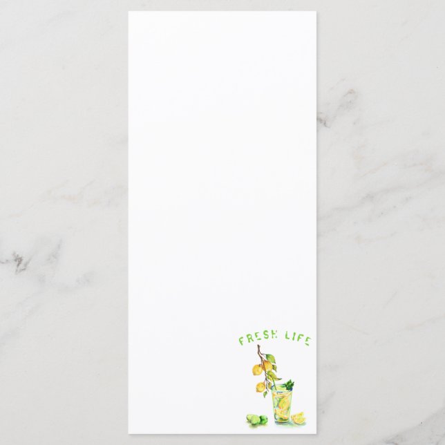 Menu de Verão da Limonada Legal de Sumo de Limão F (Verso)