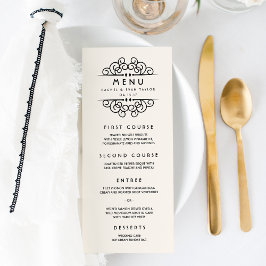 Menu Deco Flourish Wedding