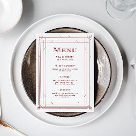 Menu Deco Moderno | Branca de Prata Leve com Casamento 