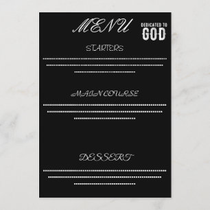 MENU DEDICADO A DEUS TEXTO BRANCO PERSONALIZÁVEL LEGAL