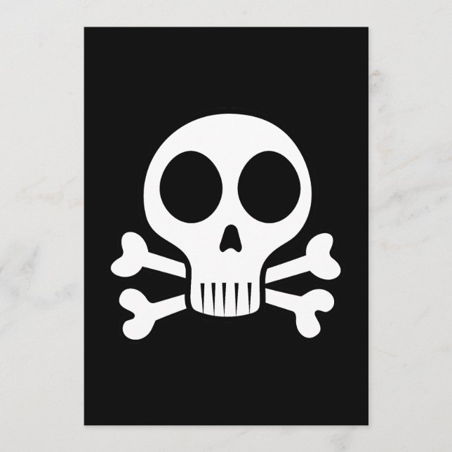 Menu Desenho de Caveira Pirata (Frente)