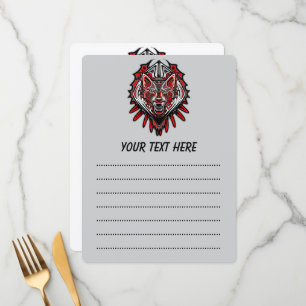 Menu Desenho de Totem Tribal Haida de Lobo
