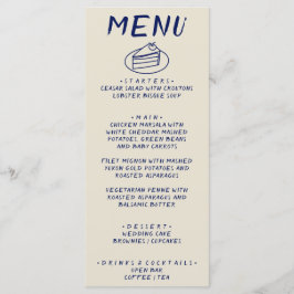 Menu Desenho Escrito À Mão Retro Bold Modern Boho Casam