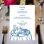 Menu Desenho moderno de porta de Mesa de buffet Whimsic<br><div class="desc">Use estes cartões de menu divertidos para seu casamento, festa de noivado, chá de panela ou outro evento. Mão desenhada por mim para você. Totalmente editável, adicione seu próprio texto ou cor de fundo. Clique em "personalizar" para editar o texto e "editar design" para alterar fontes, cores e adicionar texto....</div>
