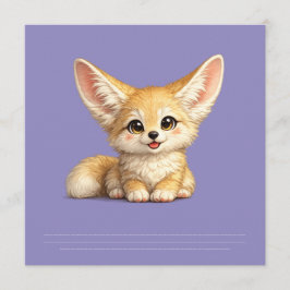 Menu Design de Vibrações Positivas de Raposa Fennec Fel