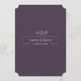 Menu DESIGN EDITÁVEL de casamento minimalista natural o