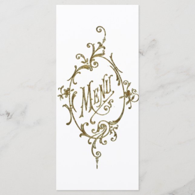 Menu Design vitoriano (Frente)